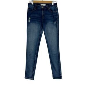 Kancan Blue High Rise Skinny Jeans Womens 26 Fall Classicic Denim Zip Fly